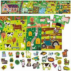 Εκπαιδευτικό παζλ, Headu, Sticker Farm