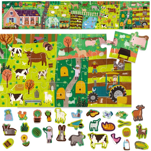 Εκπαιδευτικό παζλ, Headu, Sticker Farm