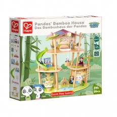 Ξύλινο σετ Bamboo panda house, 25 τεμαχίων