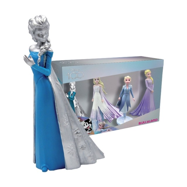 Σετ συλλεκτικές φιγούρες Walt Disney, Bullyland, Disney 100 Platinum Frozen, 4τμχ.