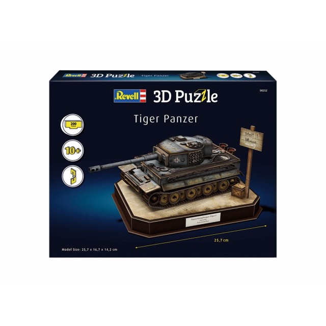 Παζλ, Revell, Γερμανικό τανκ "Tiger I" 3D, 200 κομμάτια