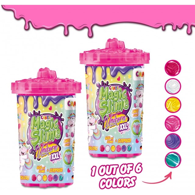 Magic slime XXL, Craze, Με φιγούρα έκπληξη Unicorn, 600 γρ.