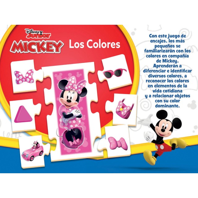 Εκπαιδευτικό παζλ, Educa, Mickey and Friends, Χρώματα, 42 τεμάχια