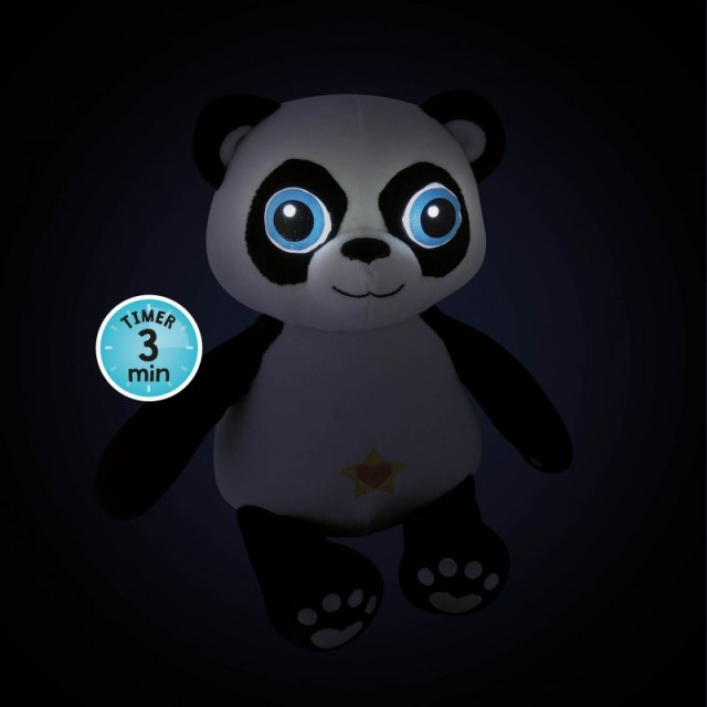 Λούτρινο panda με λαμπερά μάτια