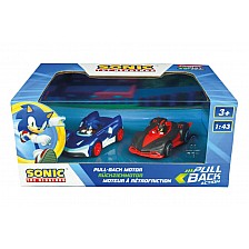 Σετ καροτσιού Pullback, Carrera, Sonic, Sonic vs. Shadow, 2 τεμάχια
