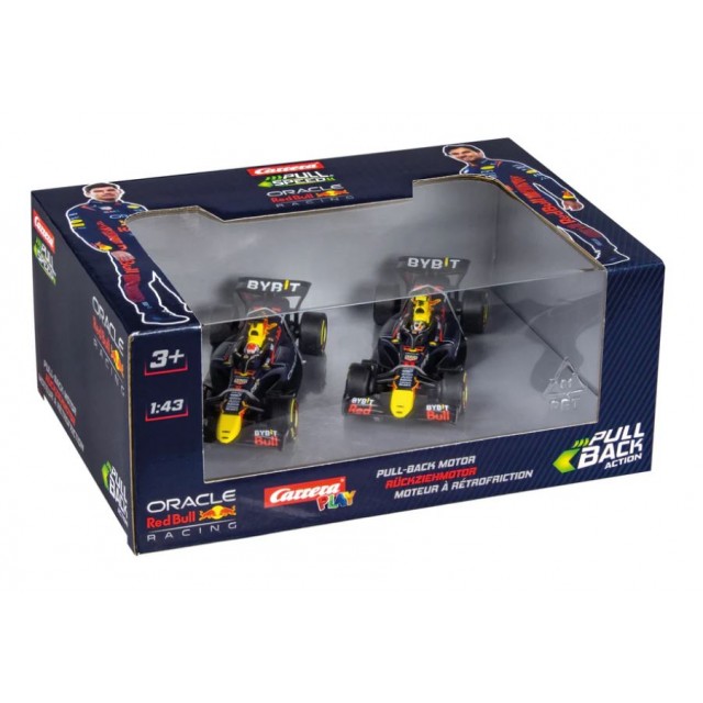 Σετ τροχήλατων καροτσιών Pullback, Carrera, Red Bull, Formula 1, Διπλής δράσης, 2 τεμάχια