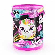 Σετ δημιουργικής δημιουργίας, Canal Toys, Μίνι λούτρινο παιχνίδι για χρωματισμό, Νέον, 15 εκ.