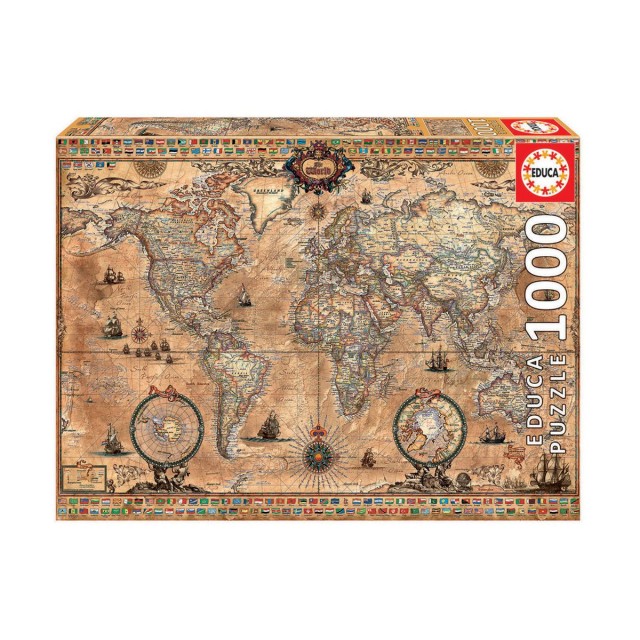 Παλαιός Παγκόσμιος Χάρτης - 1000 Piece Puzzle