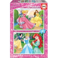 Πριγκίπισσες της Disney - παζλ 2x20 τεμαχίων