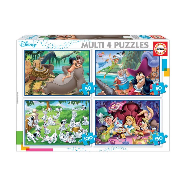 4 σε 1 Disney Classic - παζλ 50-80-100-150 τεμάχια