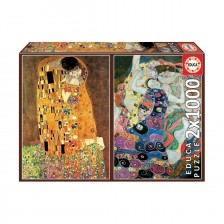 Το Φιλί και Η Παρθένα του Gustav Klimt – καλλιτεχνικό παζλ 2x1000 κομμάτια