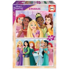 Πριγκίπισσες Disney - παζλ 2x100 τεμαχίων