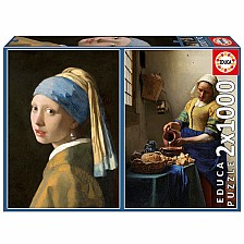 Παζλ, Educa, Vermeer 2 σε 1, 2 x 1000 κομμάτια