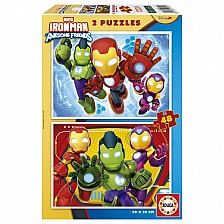 Παζλ, Educa, Iron Man και οι φίλοι του 2 σε 1, 2 x 48 κομμάτια