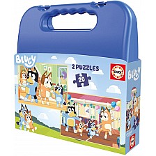 Παζλ σε βαλίτσα, Educa, Bluey, 2 x 20 κομμάτια