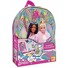 Σετ δημιουργικής δημιουργίας, Lisciani, Barbie, σακίδιο πλάτης 2 σε 1 με σετ σχεδίασης