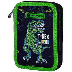 Σχολικό κιτ με αξεσουάρ, Astra, T-Rex Neon, 20,5x13x4,5cm