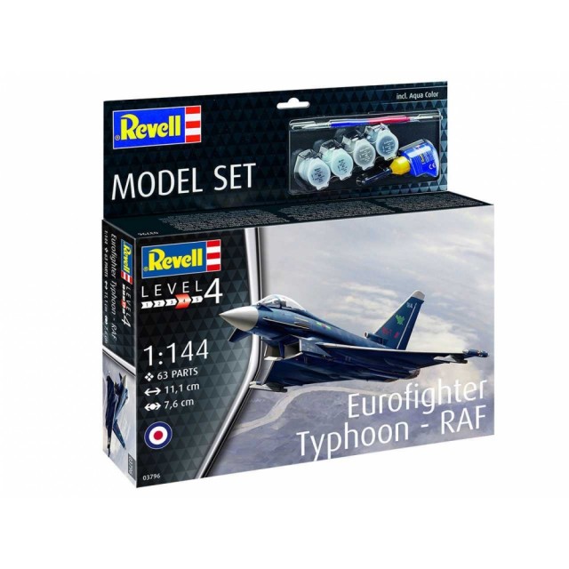 Комплект за сглобяване Eurofighter Typhoon RAF, 63 части