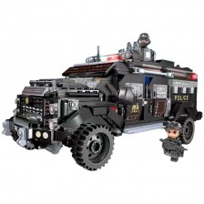 Κατασκευαστής, Qman, Mine City, SWAT Armored Truck, 1250 ανταλλακτικά