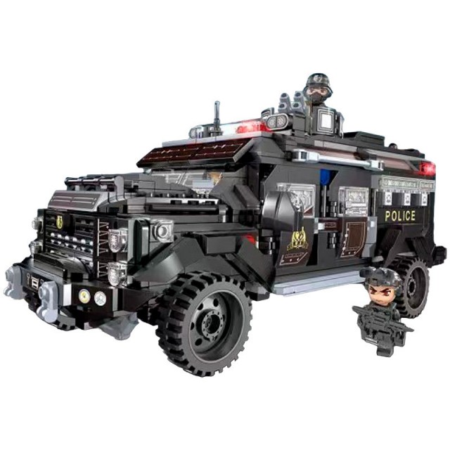 Κατασκευαστής, Qman, Mine City, SWAT Armored Truck, 1250 ανταλλακτικά