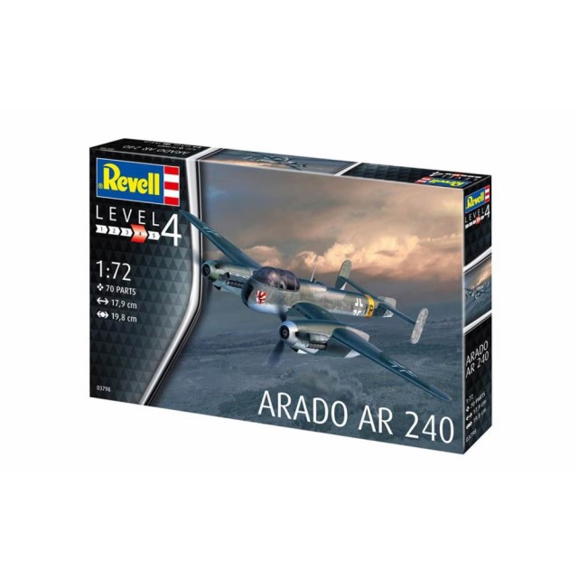 Bomber Arado AR-240 - μοντέλο συναρμολόγησης, 70 εξαρτήματα