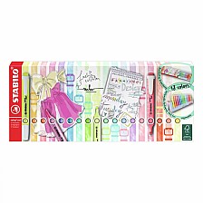 Σετ μαρκαδόρων κειμένου, Stabilo, Swing Cool Crayon με βάση γραφείου ST275/18-01-5, 18 χρώματα