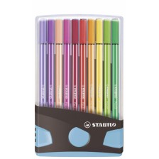 Σετ μαρκαδόρων, Stabilo, Στυλό 68 Color Parade ST6820-04-04 γαλάζιο κουτί, 20 χρώματα