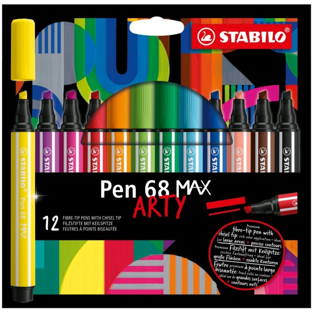 Σετ μαρκαδόροι, Stabilo, Στυλό 68 Max Arty ST768/12-21, 12 χρώματα