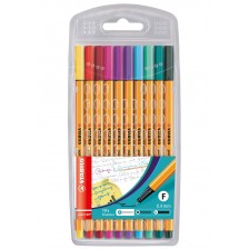 Σετ Fineliner, Stabilo, Point 88 ST8810-1, 10 χρώματα
