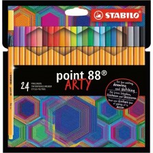 Σετ στυλό, Stabilo, Point 88 Arty ST8824/1-20, 24 χρώματα