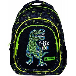 Σχολικό σακίδιο, Astra, T-Rex Neon, 39x28x15 cm