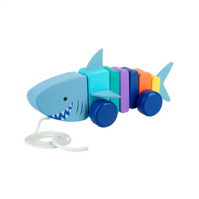 Дървена играчка за дърпане "Акула" -  Sea Life