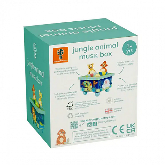 Music Box "Dancing Animals" - Ζώα της Ζούγκλας