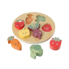 Ξύλινο παζλ "Happy Vegetables" - Spring Garden