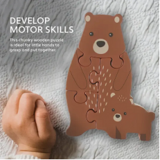 Ξύλινο παζλ "Bears" - Woodland Animals