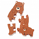 Ξύλινο παζλ "Bears" - Woodland Animals