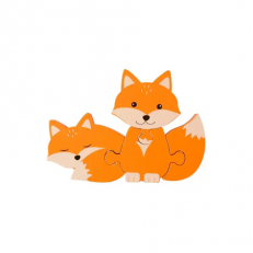 Ξύλινο παζλ "Foxes" - Woodland Animals