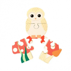 Ξύλινο παζλ "Forest Owl" - Woodland Animals