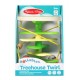 Melissa & Doug - Διασκεδαστική σπείρα με βελούδινα, στρογγυλά παιχνίδια - Δέντρο που πέφτει