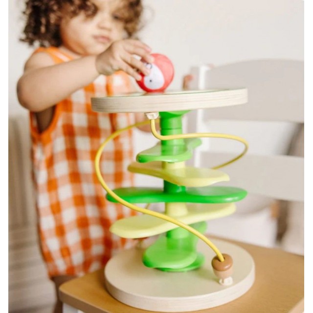 Melissa & Doug - Διασκεδαστική σπείρα με βελούδινα, στρογγυλά παιχνίδια - Δέντρο που πέφτει