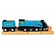 Bigjigs - Wooden Toy Locomotive - Μπλε