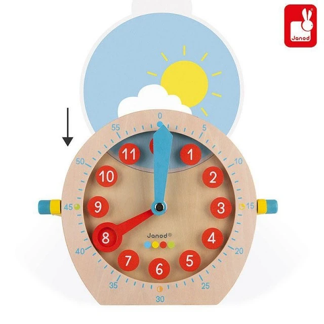 Ξύλινο Εκπαιδευτικό Ρολόι What Time Is It Essentiel