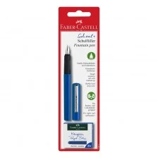 Faber-Castell πένα, μπλε, με 6 φυσίγγια