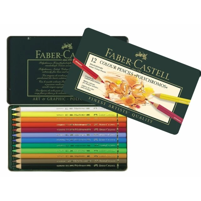 Faber-Castell χρωματιστά μολύβια Polychromos, 12 χρώματα