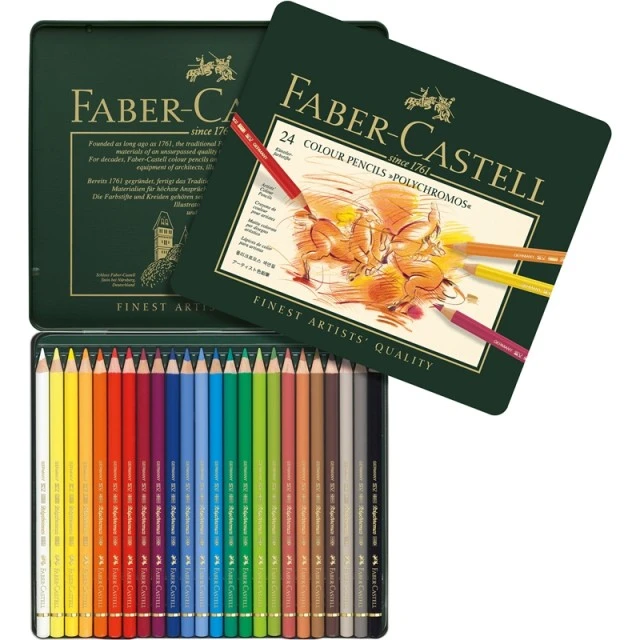 Χρωματιστά μολύβια Faber-Castell Polychromos, 24 χρωμάτων