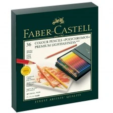Χρωματιστά μολύβια Faber-Castell Polychromos, 36 χρωμάτων, σε κουτί