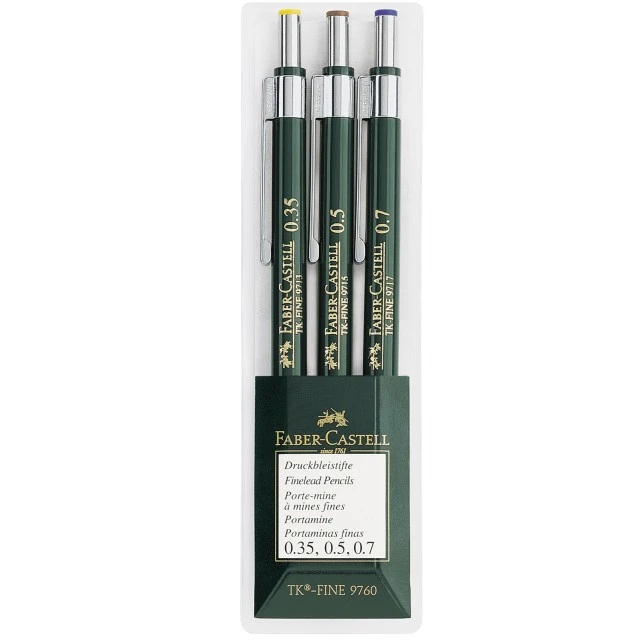 Faber-Castell μηχανικά μολύβια TK-Fine, σετ 3 τμχ