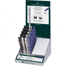 Faber-Castell μηχανικό μολύβι Grip 2011, ασημί, 20 τμχ σε дисплей
