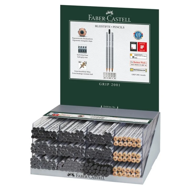 Faber-Castell μολύβια Grip 2001, διάφορες σκληρότητες, 252 τμχ σε дисплей