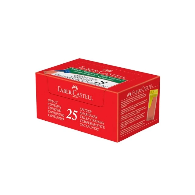 Ακονιστήρι Faber-Castell, με διάφανο δοχείο, ποικιλία, 25 τεμαχίων